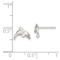 Sterling Silver Dolphin Mini Earrings