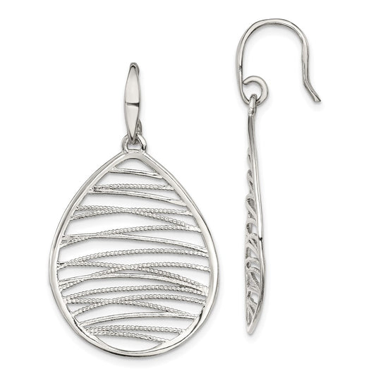 Sterling Silver Polished and Textured Earrings