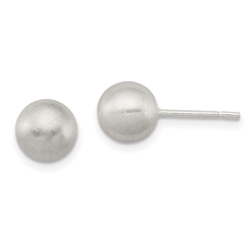 Sterling Silver Polished 7mm Laser-cut Post Earrings