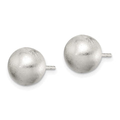 Sterling Silver Polished 9mm Laser-cut Post Earrings