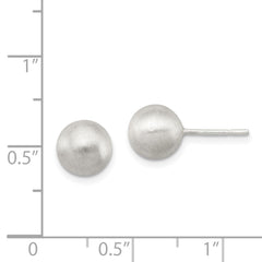 Sterling Silver Polished 8mm Laser-cut Post Earrings