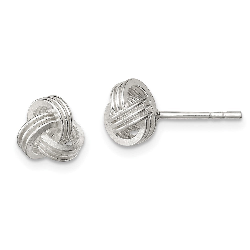 Sterling Silver Polished Fancy Love Knot Post Earrings