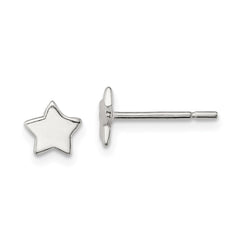 Sterling Silver Polished Star Post Earrings