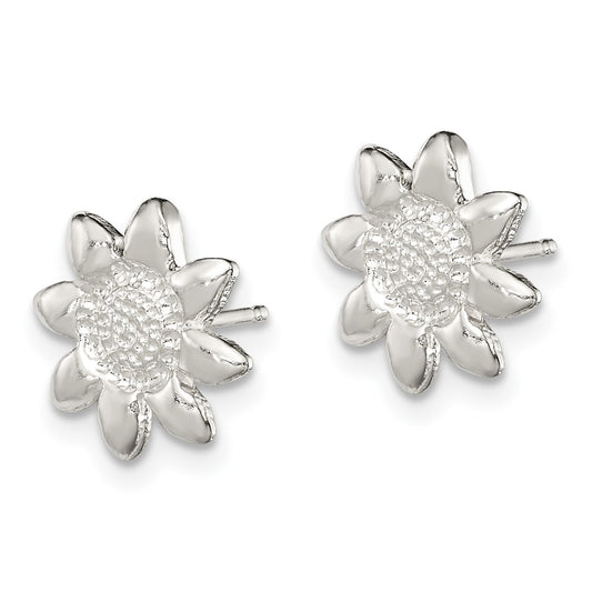 Sterling Silver Flower Mini Post Earrings