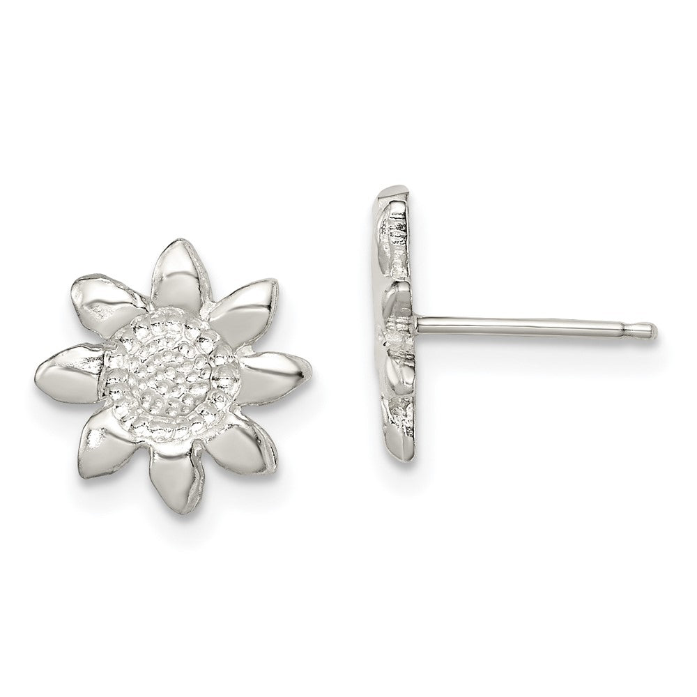 Sterling Silver Flower Mini Post Earrings