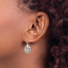 Sterling Silver Swirl Dangle Earrings