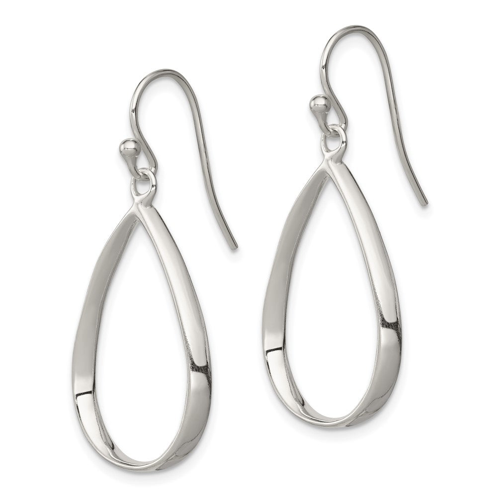 Sterling Silver Fancy Teardrop Dangle Earrings