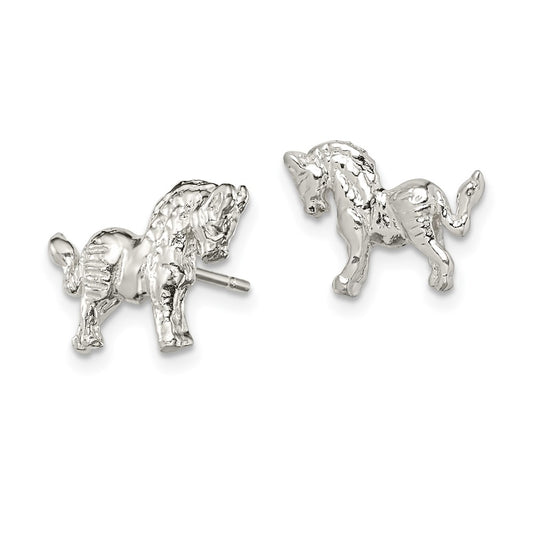 Sterling Silver Horse Mini Earrings