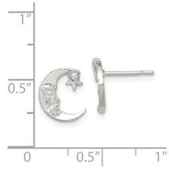 Sterling Silver Moon Mini Earrings