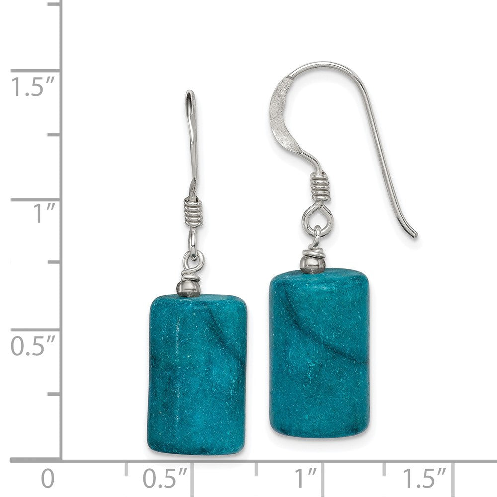 Sterling Silver Blue Jasper Earrings