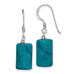 Sterling Silver Blue Jasper Earrings