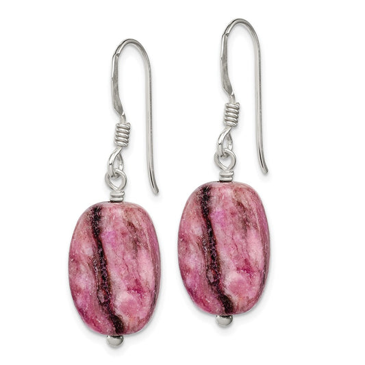 Sterling Silver Purple Jasper Earrings