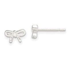 Sterling Silver Polished Bow Post Earrings