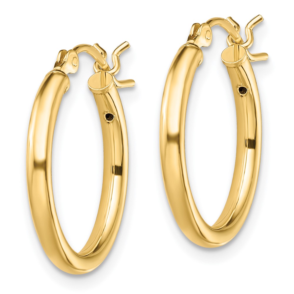 Yellow Gold-plated Sterling Silver Polished 2x18mm Hoop Earrings