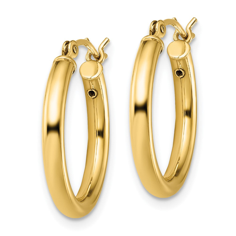 Yellow Gold-plated Sterling Silver Polished 2.5x20mm Hoop Earrings