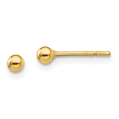 Yellow Gold-plated Sterling Silver Polished 3mm Ball Post Earrings