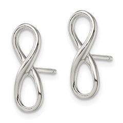 Sterling Silver Polished Infinity Knot Post Earrings