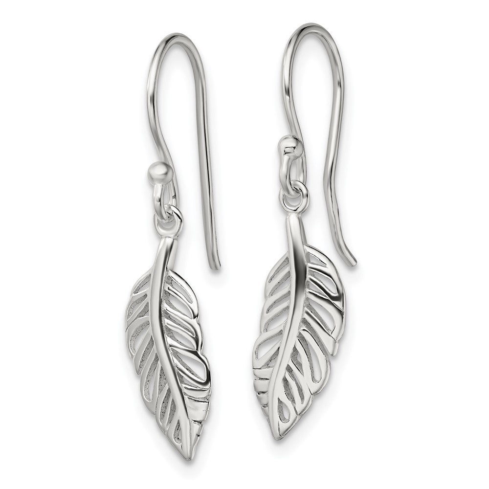 Sterling Silver Leaf Dangle Earrings