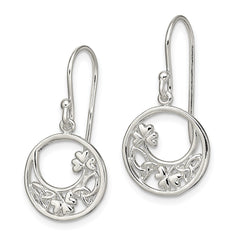 Sterling Silver Circle Clover and Celtic Knot Dangle Earrings