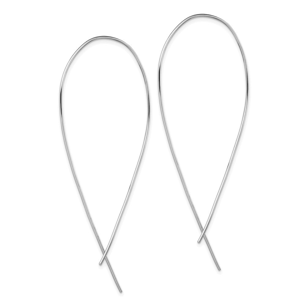 Rhodium-plated Sterling Silver Polished Threader Earrings