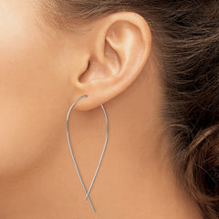 Rhodium-plated Sterling Silver Polished Threader Earrings