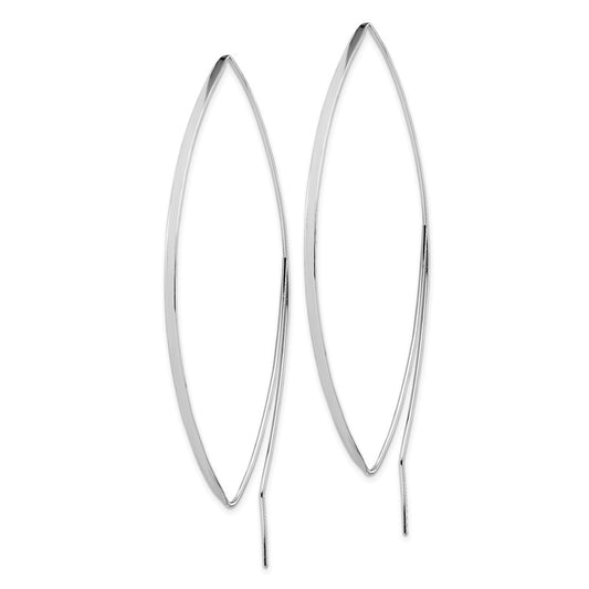 Rhodium-plated Sterling Silver Polished Threader Earrings