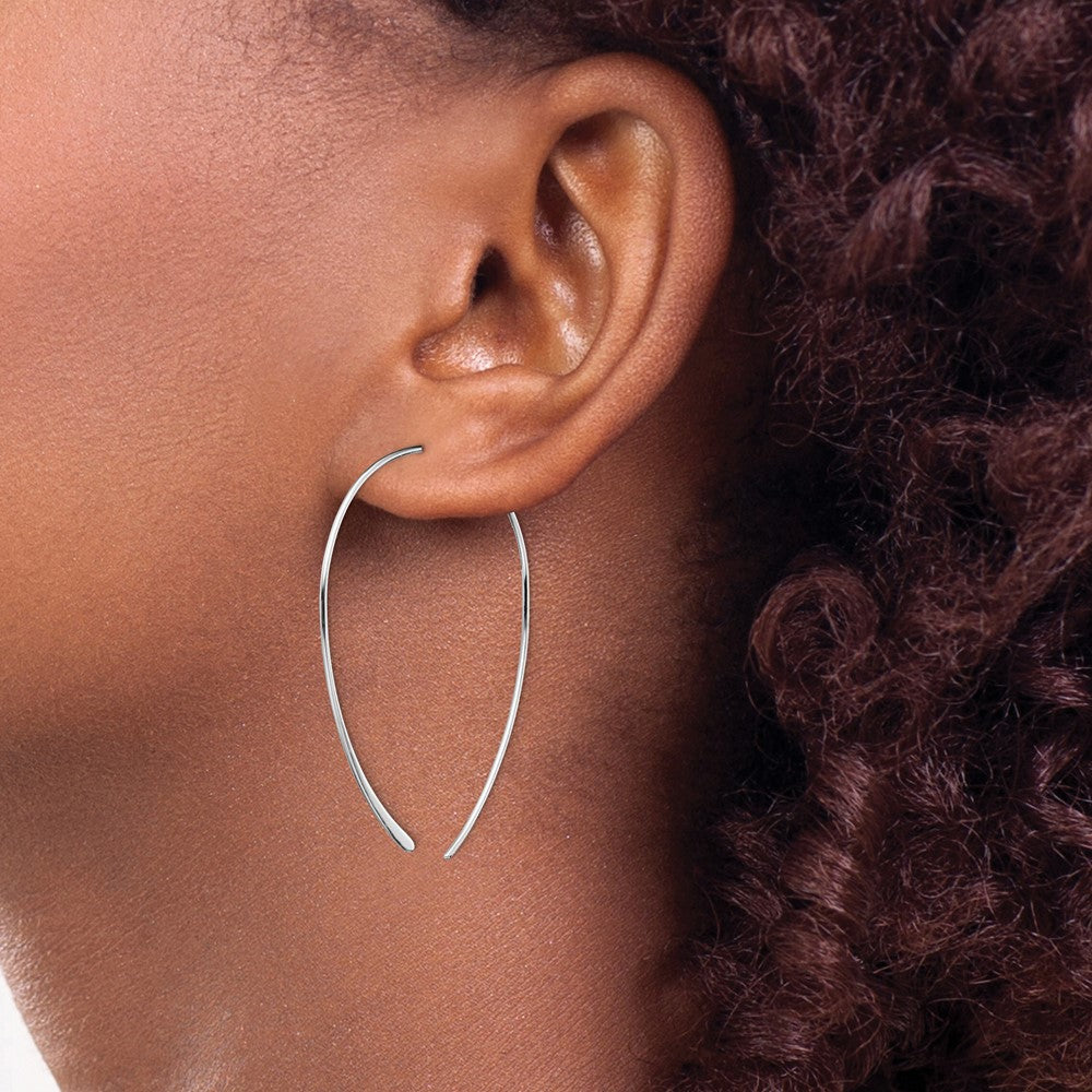 Rhodium-plated Sterling Silver Threader Earrings