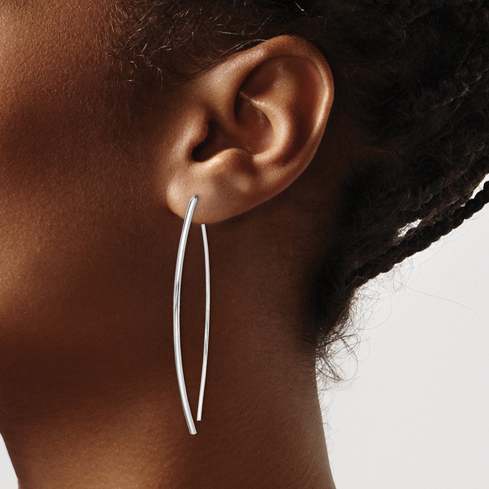 Rhodium-plated Sterling Silver Threader Earrings