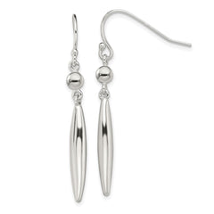 Sterling Silver Polished Dangle Shepherd Hook Earrings