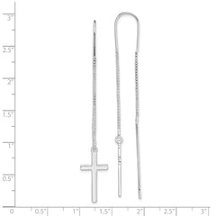 Ohrringe mit Kreuzeinfädler aus Sterlingsilber