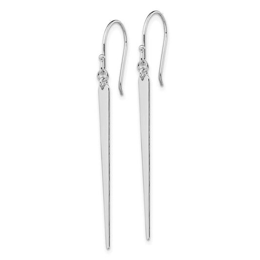 Rhodium-plated Sterling Silver Spike Dangle Earrings