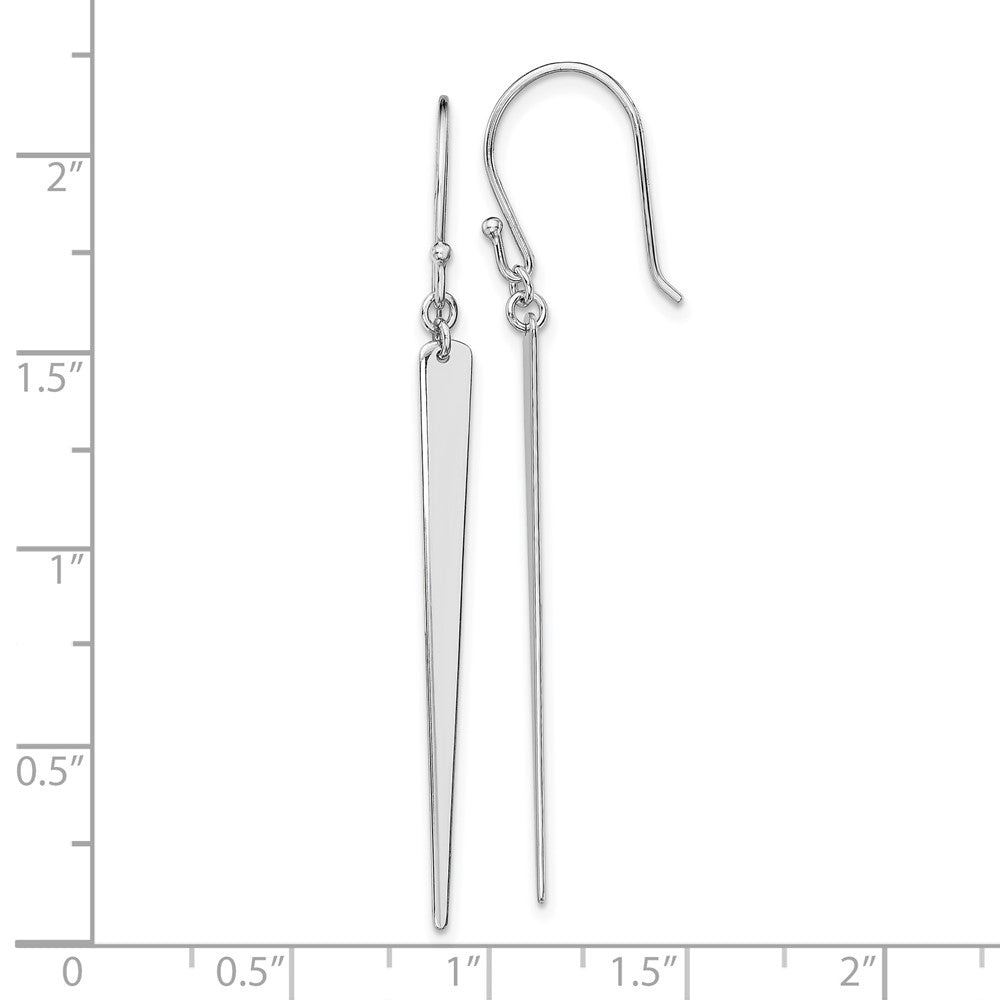 Rhodium-plated Sterling Silver Spike Dangle Earrings