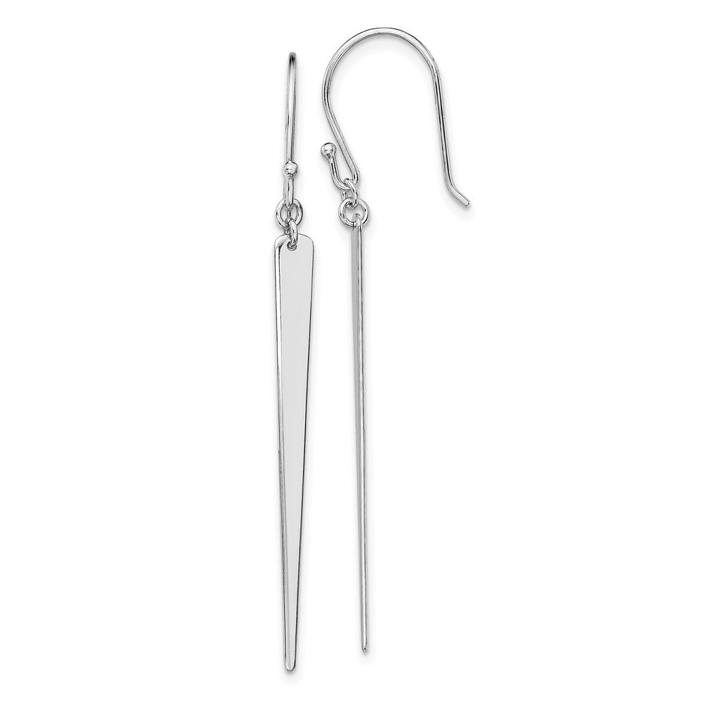 Rhodium-plated Sterling Silver Spike Dangle Earrings