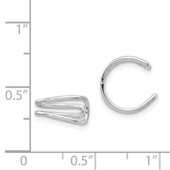 Rhodium-plated Sterling Silver Adjustable Cuff Earrings