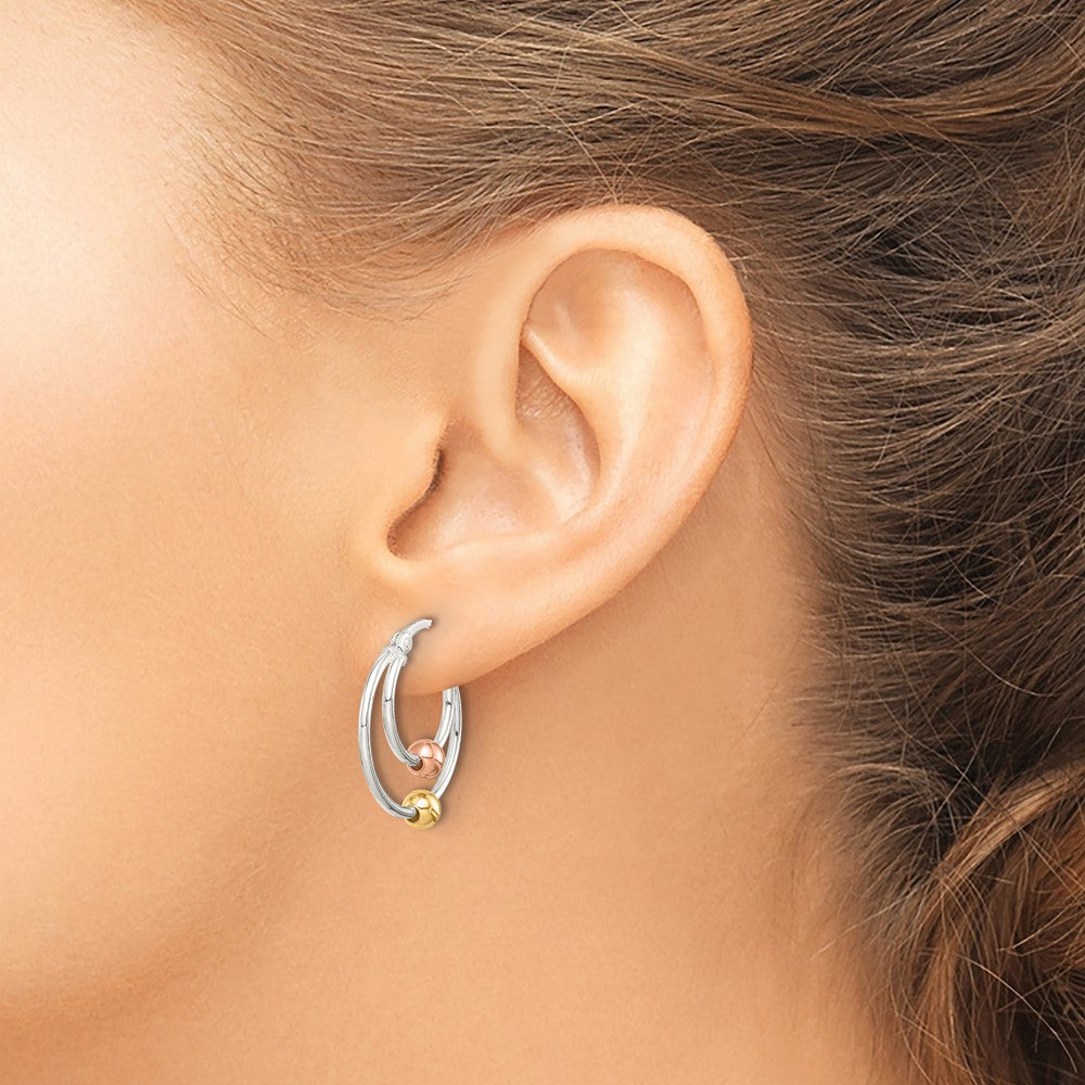 Sterling Silver Textured 2mm Diamond-cut Hoop Earrings