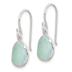 Sterling Silver Blue Chalcedony Dangle Earrings