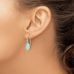 Sterling Silver Blue Chalcedony Dangle Earrings