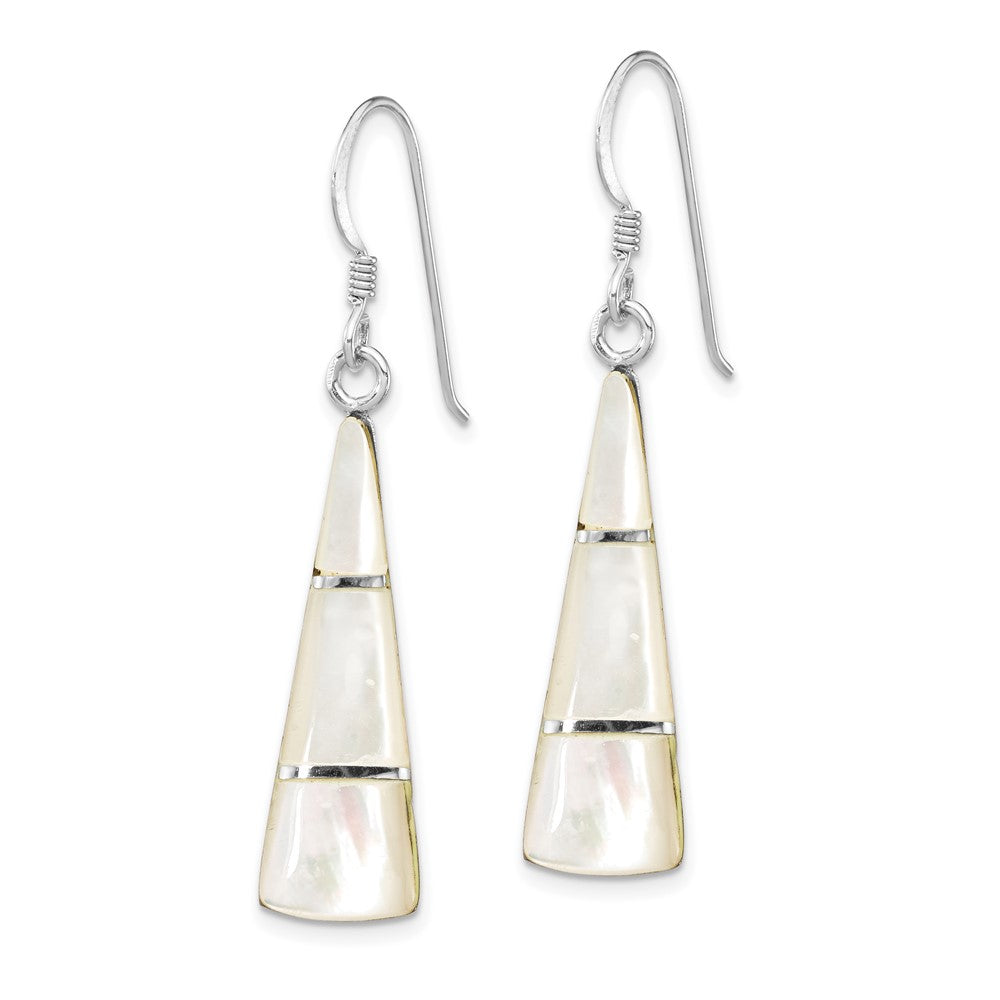 Rhodium-plated Sterling Silver Mother of Pearl Earrings