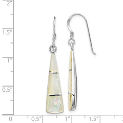 Rhodium-plated Sterling Silver Mother of Pearl Earrings