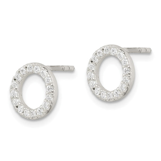 Sterling Silver CZ Post Earrings