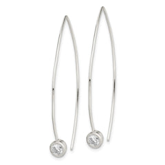 Sterling Silver CZ Threader Earrings