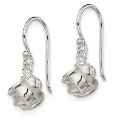 Sterling Silver Knot Dangle Earrings