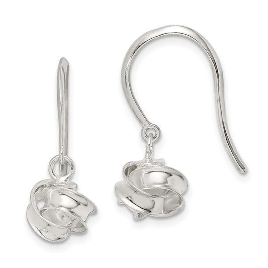 Sterling Silver Knot Dangle Earrings