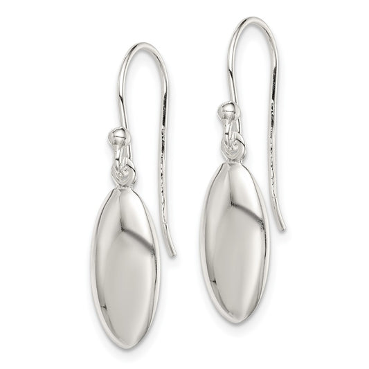 Sterling Silver Oval Bead Dangle Earrings