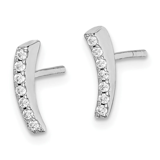 Rhodium-plated Sterling Silver CZ Earrings