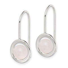 Sterling Silver Pink Chalcedony Dangle Earrings