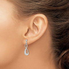 Sterling Silver CZ Infinity Loop Dangle Earrings