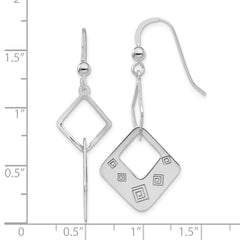 Sterling Silver Polished Geometric Dangle Earrings
