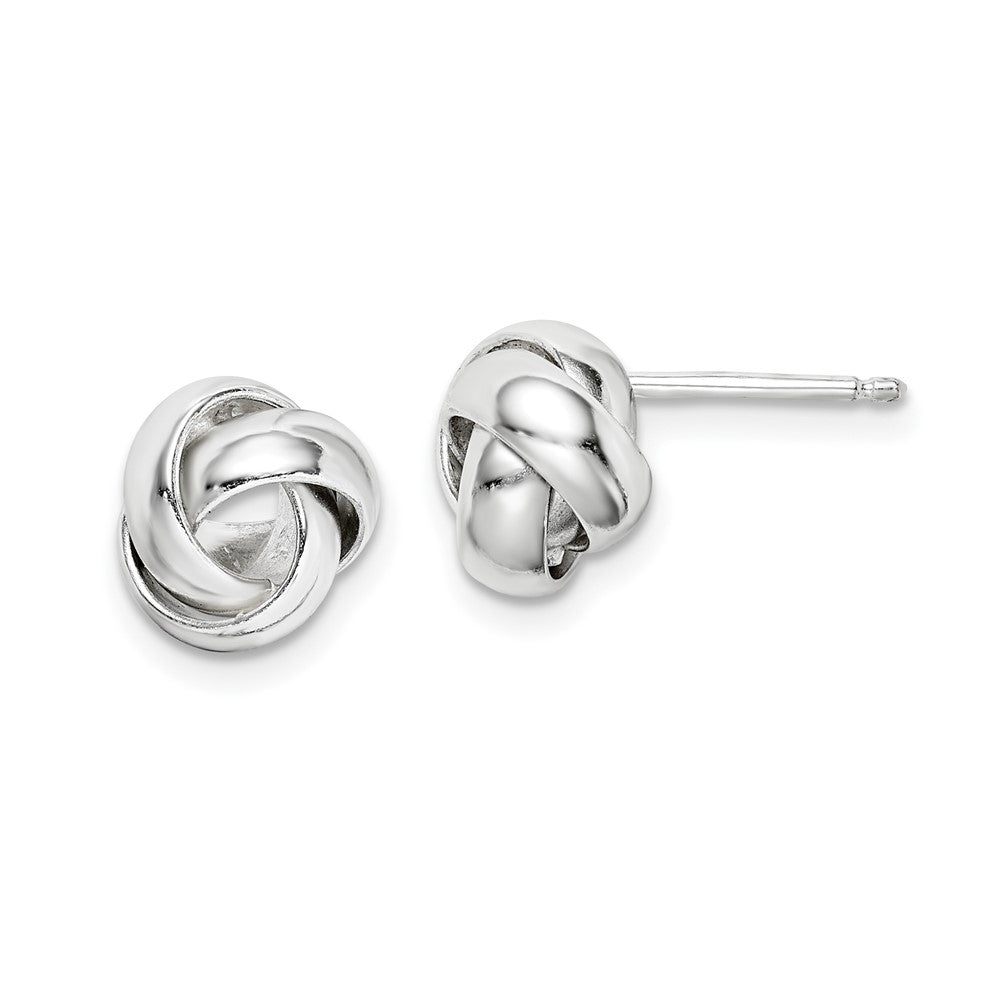 Sterling Silver Polished 9mm Love Knot Post Earrings