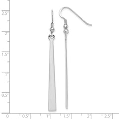 Rhodium-plated Sterling Silver Polished Dangle Earrings